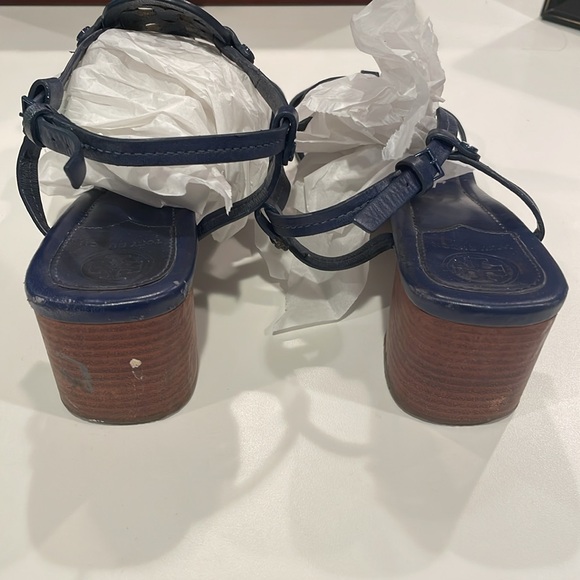 Tory Burch blue leather sandals size 10.5 - Picture 3 of 5